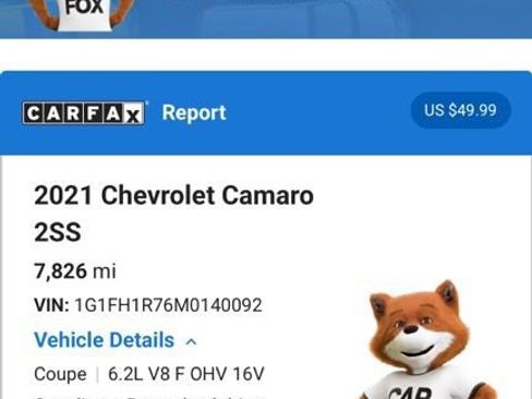 Used 2021 Chevrolet Camaro SS RWD image 63