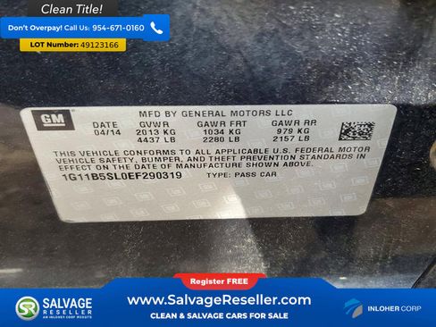 Used 2014 Chevrolet Malibu LS w/ Protection Package image 16