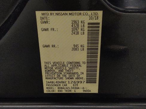 Used 2019 Nissan Altima 2.5 SV image 33