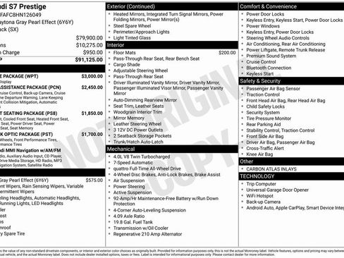 Used 2017 Audi S7 Prestige w/ Prestige Package image 2