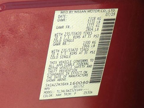 Used 2019 Nissan Murano Platinum image 33