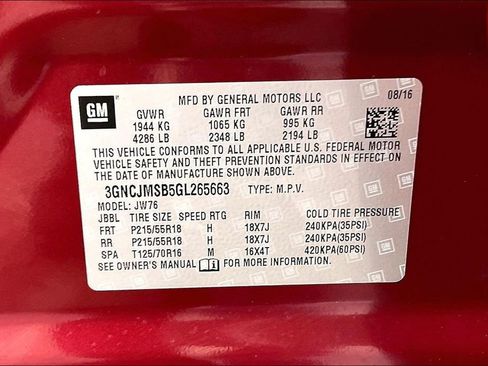 Used 2016 Chevrolet Trax LTZ w/ LPO, Protection Package image 37