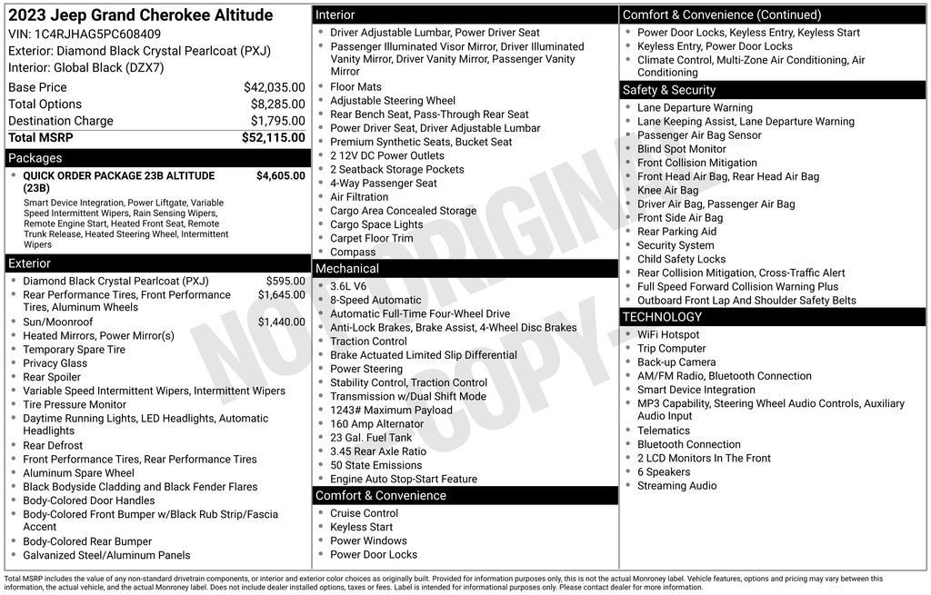 Used 2023 Jeep Grand Cherokee Altitude AWD/4WD image 39