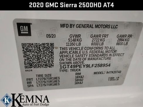 Used 2020 GMC Sierra 2500 AT4 w/ AT4 Preferred Package image 33