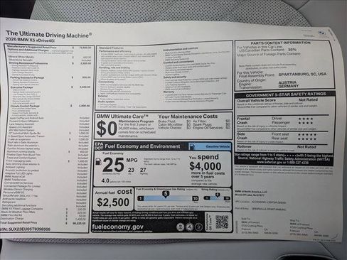 New 2026 BMW X5 xDrive40i w/ Executive Package AWD/4WD image 18