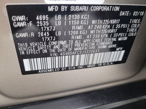 Used 2018 Subaru Outback 2.5i Premium AWD/4WD image 33