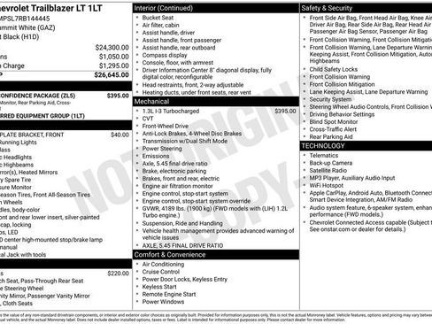 Certified 2024 Chevrolet TrailBlazer LT w/ Driver Confidence Package FWD image 41