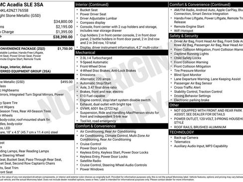 Used 2022 GMC Acadia SLE w/ Driver Convenience Package image 48