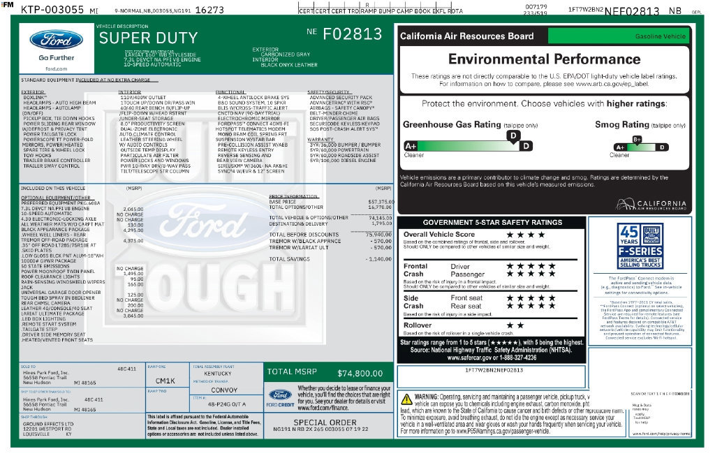 Used 2022 Ford F250 Lariat w/ Tremor Off-Road Package AWD/4WD image 11
