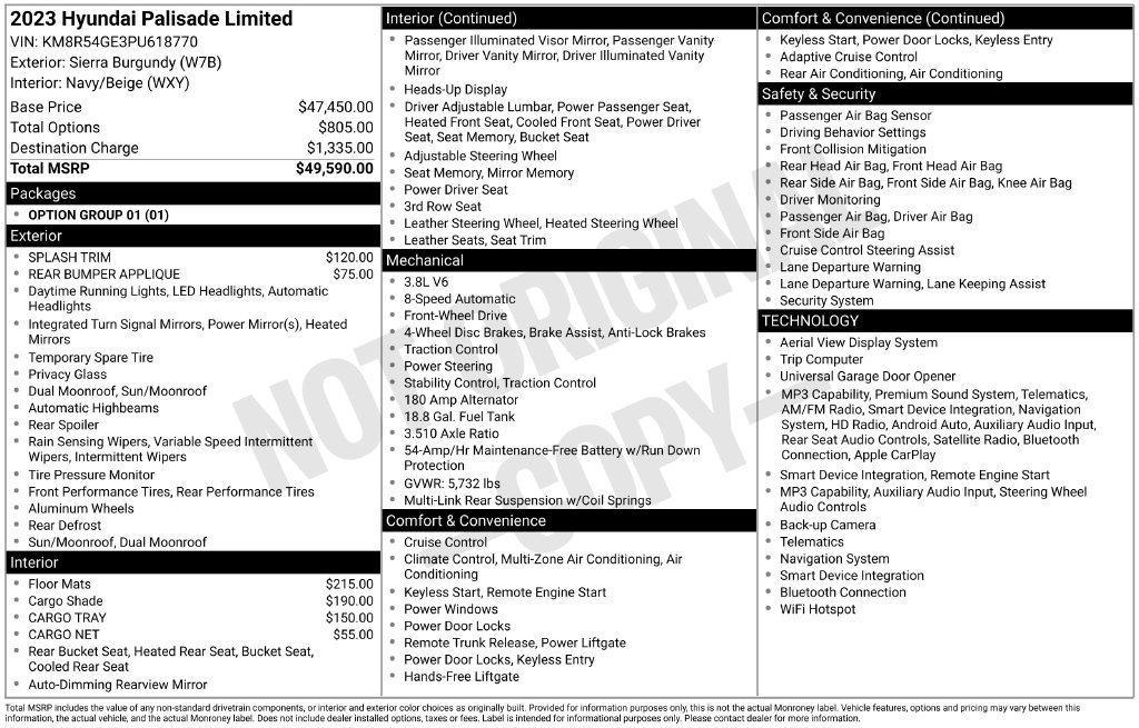 Used 2023 Hyundai Palisade Limited FWD image 25