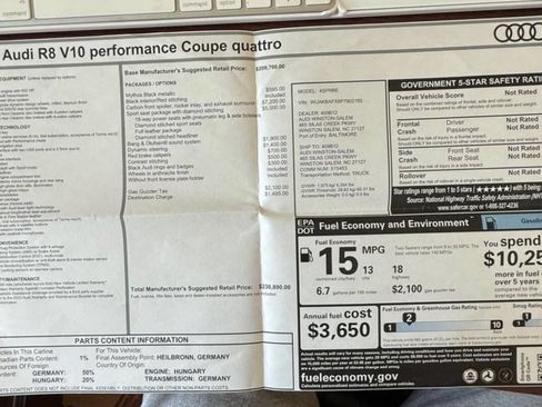 Used 2023 Audi R8 V10 performance image 8