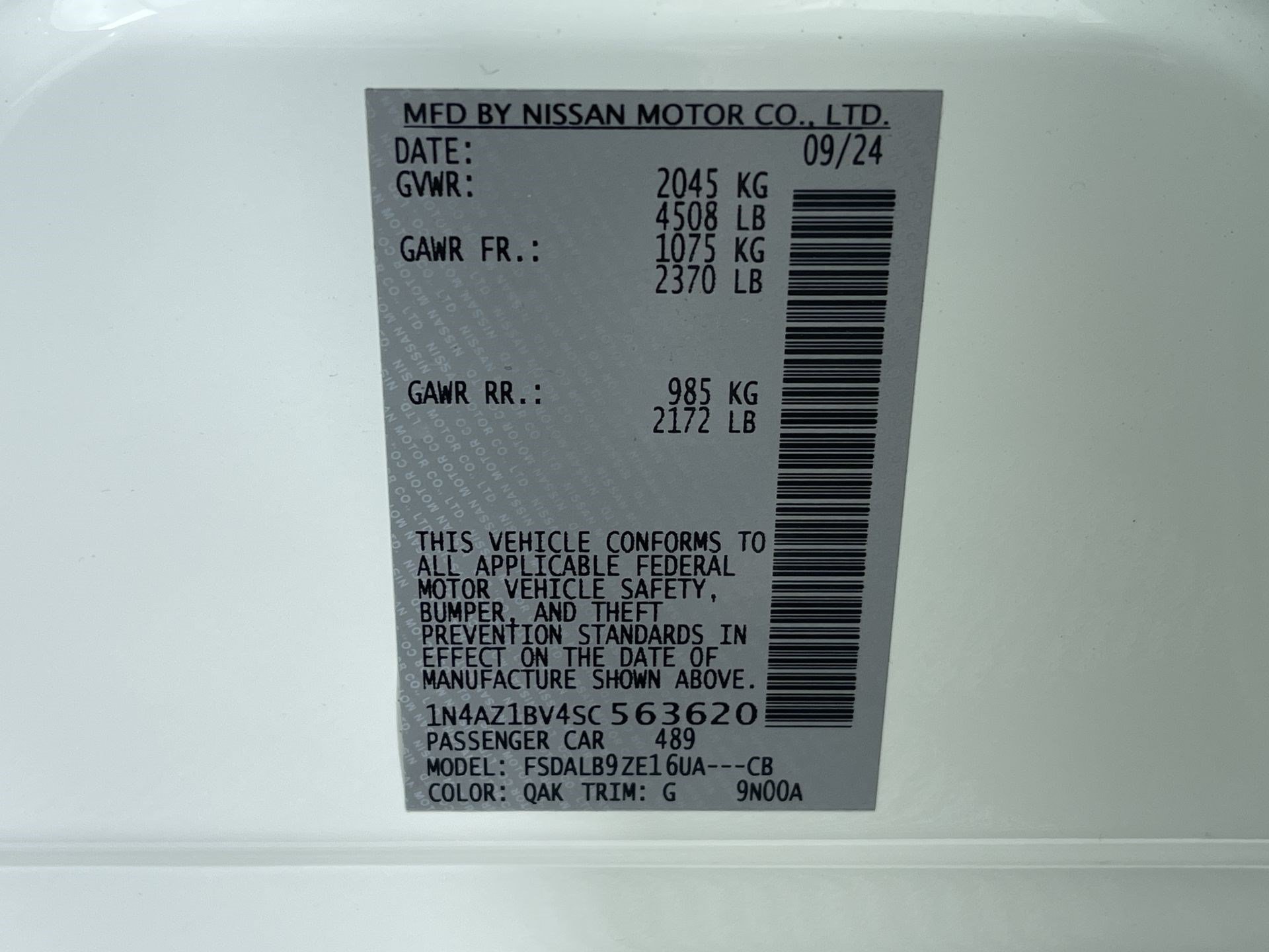 Certified 2025 Nissan Leaf S FWD image 12