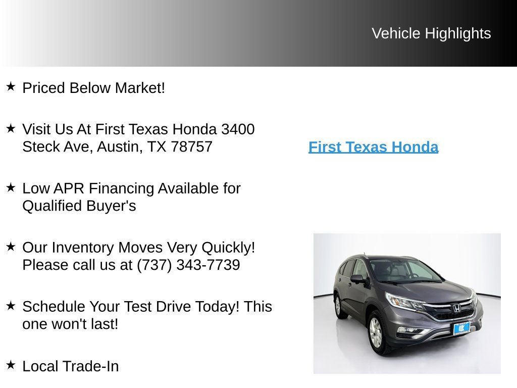 Used 2015 Honda CR-V EX-L image 9