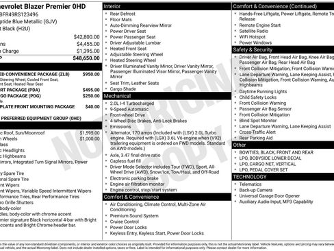 Used 2024 Chevrolet Blazer Premier w/ Enhanced Convenience Package image 31