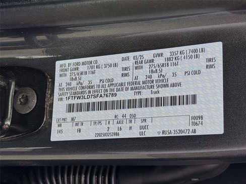 Used 2025 Ford F150 XLT w/ Equipment Group 302A MID AWD/4WD image 42