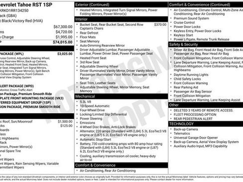 Used 2024 Chevrolet Tahoe RST w/ Luxury Package image 16