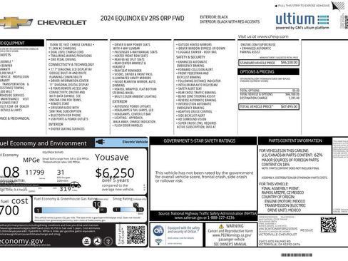 Used 2024 Chevrolet Equinox EV RS FWD image 13