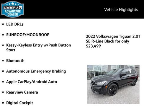 Certified 2022 Volkswagen Tiguan SE R-Line AWD/4WD image 4