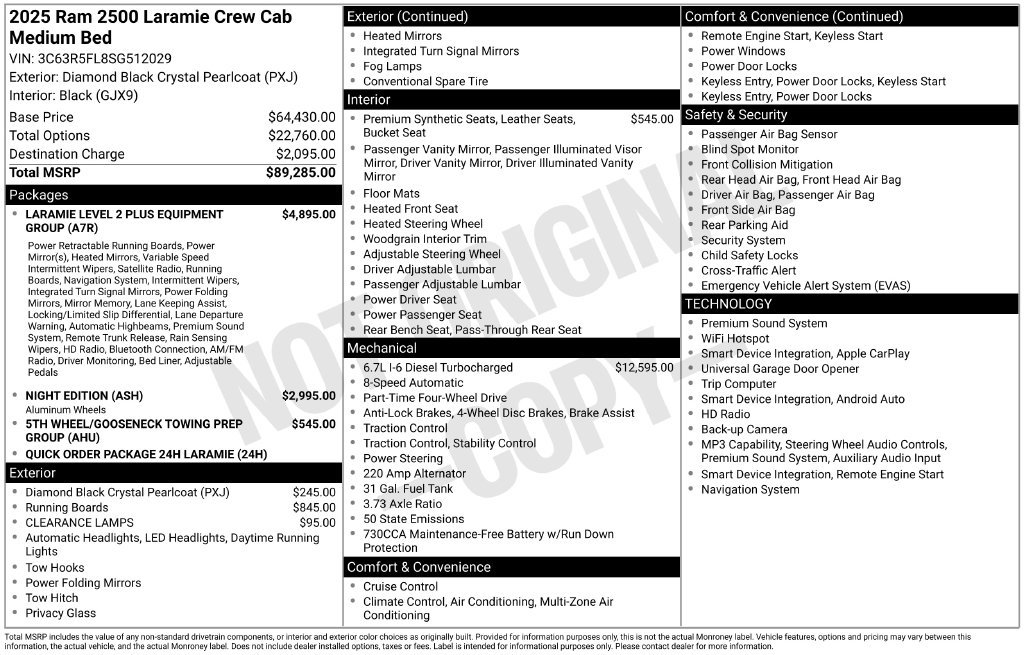 Used 2025 RAM 2500 Laramie AWD/4WD image 8