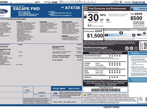 Certified 2023 Ford Escape ST-Line w/ Tech Pack #1 image 3