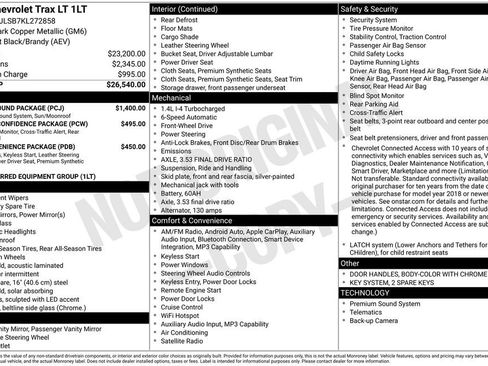 Used 2019 Chevrolet Trax LT w/ Sun & Sound Package FWD image 9