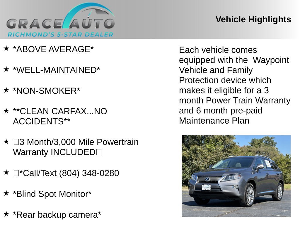 Used 2013 Lexus RX 350 FWD w/ Navigation Pkg image 2