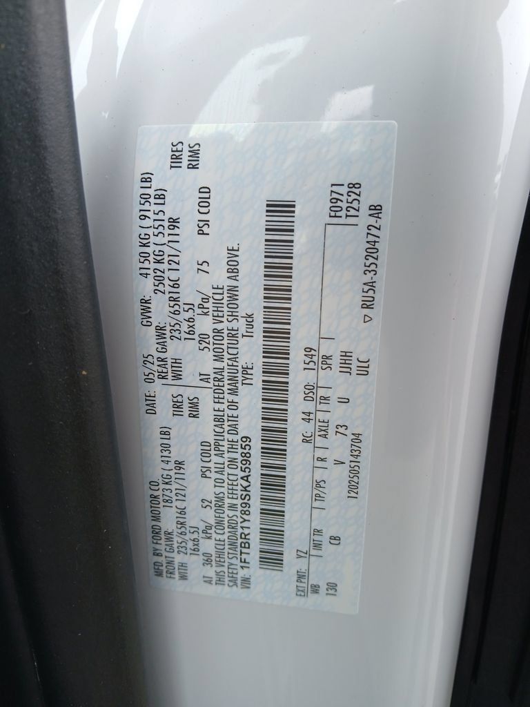 Used 2025 Ford Transit 250 Low Roof w/ Exterior Upgrade Package RWD image 24