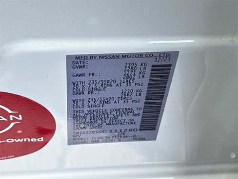 Certified 2024 Nissan Murano SV w/ SV Midnight Edition Package image 47