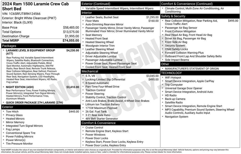 Used 2024 RAM 1500 Laramie AWD/4WD image 2