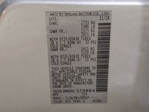 Used 2019 INFINITI QX60 Pure image 33