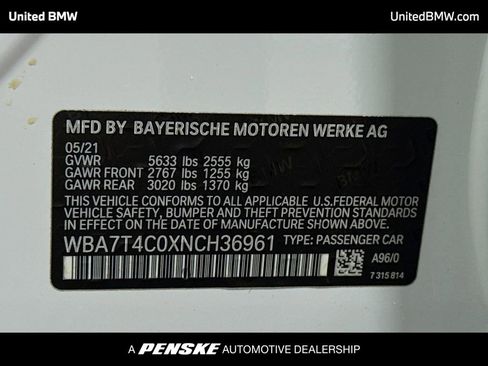 Used 2022 BMW 740i xDrive w/ Premium Package image 15