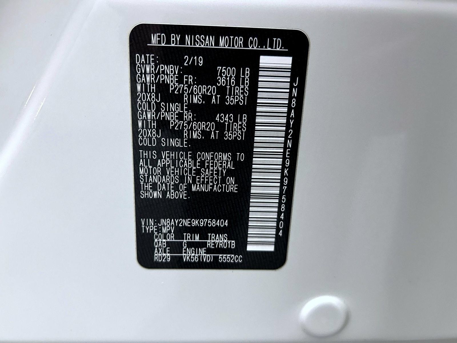 Used 2019 Nissan Armada Platinum w/ Captain's Chairs Package AWD/4WD image 25
