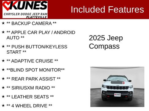 Used 2025 Jeep Compass Trailhawk AWD/4WD image 2