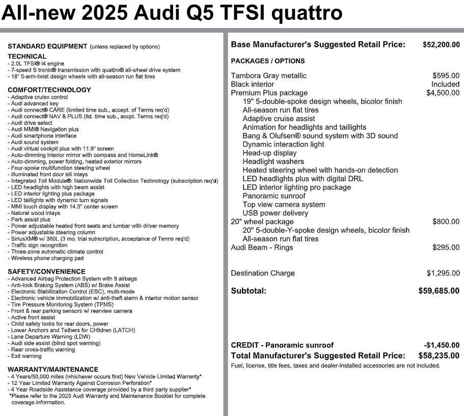 Used 2025 Audi Q5 Premium Plus AWD/4WD image 3