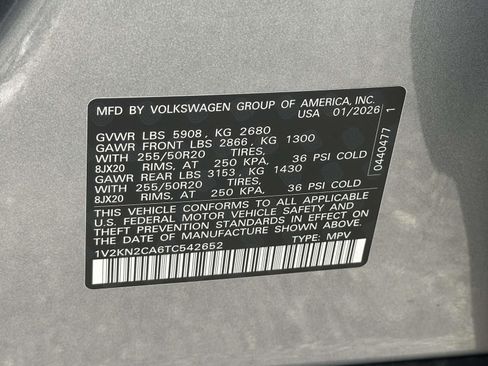 New 2026 Volkswagen Atlas SE image 16