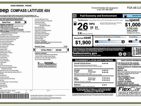 New 2026 Jeep Compass Latitude image 2