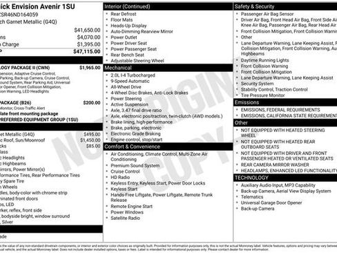 Certified 2022 Buick Envision Avenir w/ Technology Package II image 5