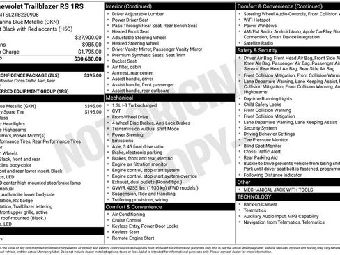 New 2026 Chevrolet TrailBlazer RS w/ Driver Confidence Package FWD image 4