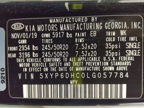 Used 2020 Kia Telluride S w/ S 8 Passenger Seating Package AWD/4WD image 33