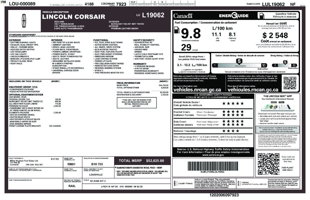 Used 2020 Lincoln Corsair AWD w/ Luxury Package image 7