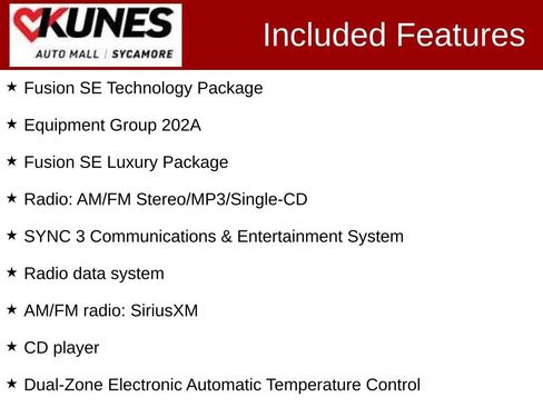 Used 2017 Ford Fusion SE w/ Fusion SE Technology Package FWD image 2