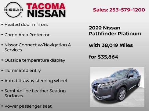 Used 2022 Nissan Pathfinder Platinum w/ Cargo Package image 10