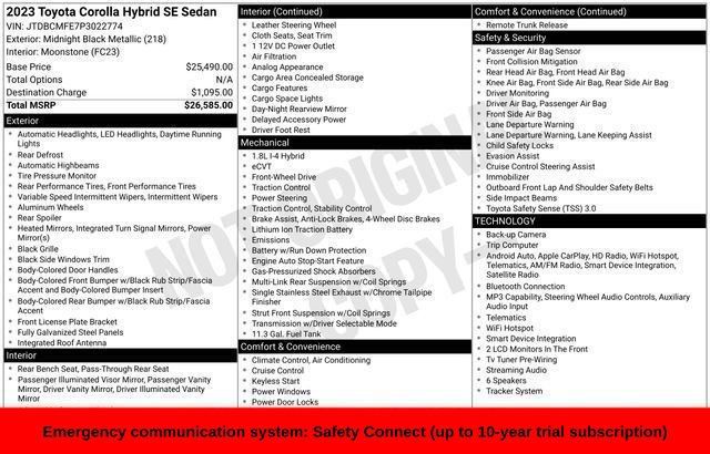 Used 2023 Toyota Corolla SE FWD image 32