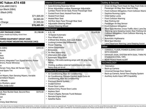 Used 2024 GMC Yukon AT4 w/ Technology Package AWD/4WD image 9