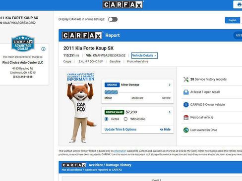 Used 2011 Kia Forte Koup SX w/ Leather Pkg image 2