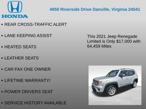 Used 2021 Jeep Renegade Limited w/ Trailer Tow Group AWD/4WD image 12