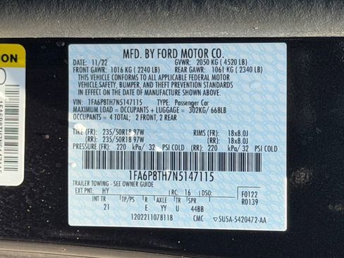 Used 2022 Ford Mustang Coupe w/ Equipment Group 101A RWD image 26
