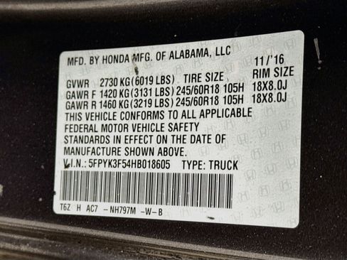 Used 2017 Honda Ridgeline RTL image 29