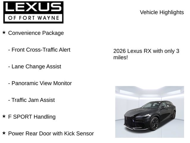 New 2026 Lexus RX 350 F Sport w/ Convenience Package AWD/4WD image 8