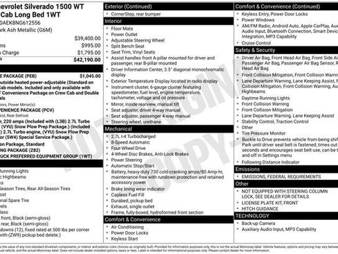 Used 2022 Chevrolet Silverado 1500 W/T w/ WT Value Package image 34